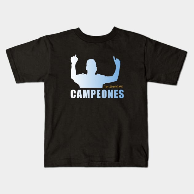 Campeones- Copa Mundial 2022 Kids T-Shirt by NickiPostsStuff